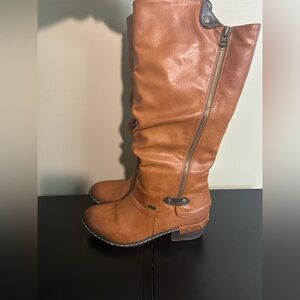 Rieker Brown Riding Boots with Sherpa Lining, Size 39 US 8.5